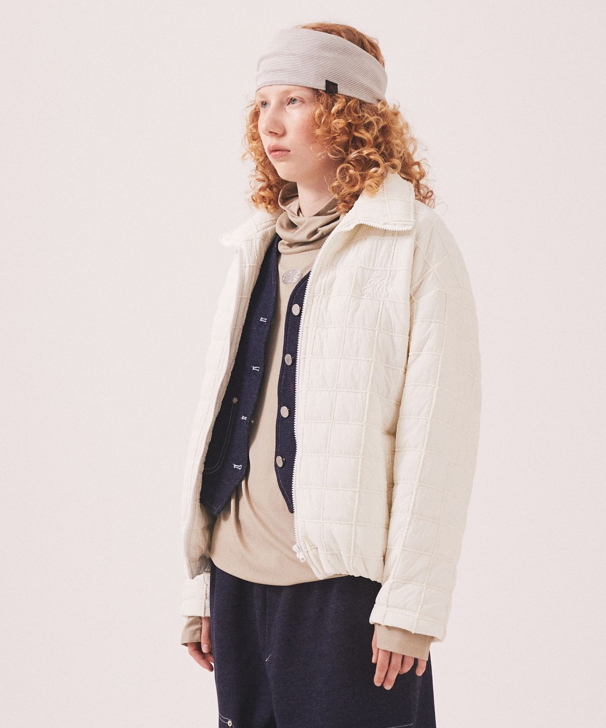 미나수(MENASOO) MNS Short Puffer Jacket_Ivory