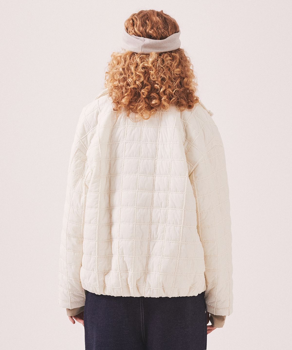 미나수(MENASOO) MNS Short Puffer Jacket_Ivory