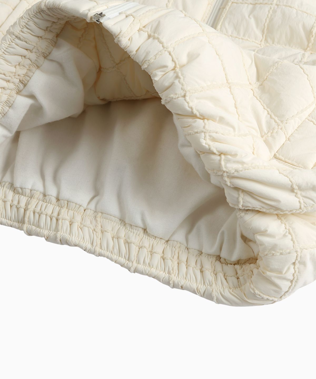 미나수(MENASOO) MNS Short Puffer Jacket_Ivory
