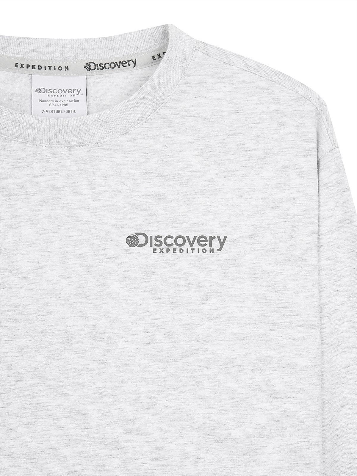 디스커버리 키즈(DISCOVERY KIDS) 키즈 에센셜 스몰로고 긴팔티셔츠 (M/GREY)
