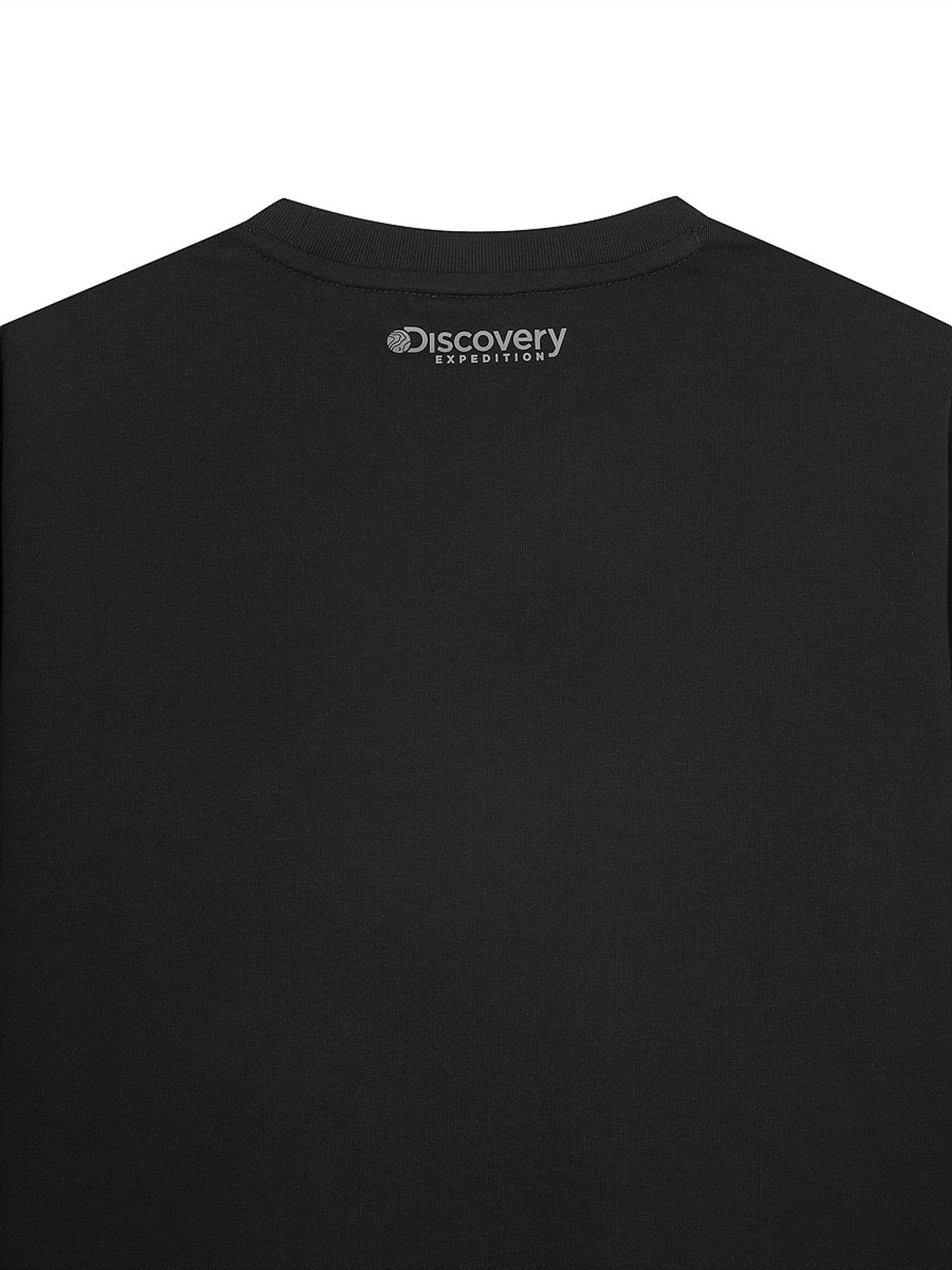 디스커버리 키즈(DISCOVERY KIDS) 키즈 에센셜 스몰로고 긴팔티셔츠 (BLACK)