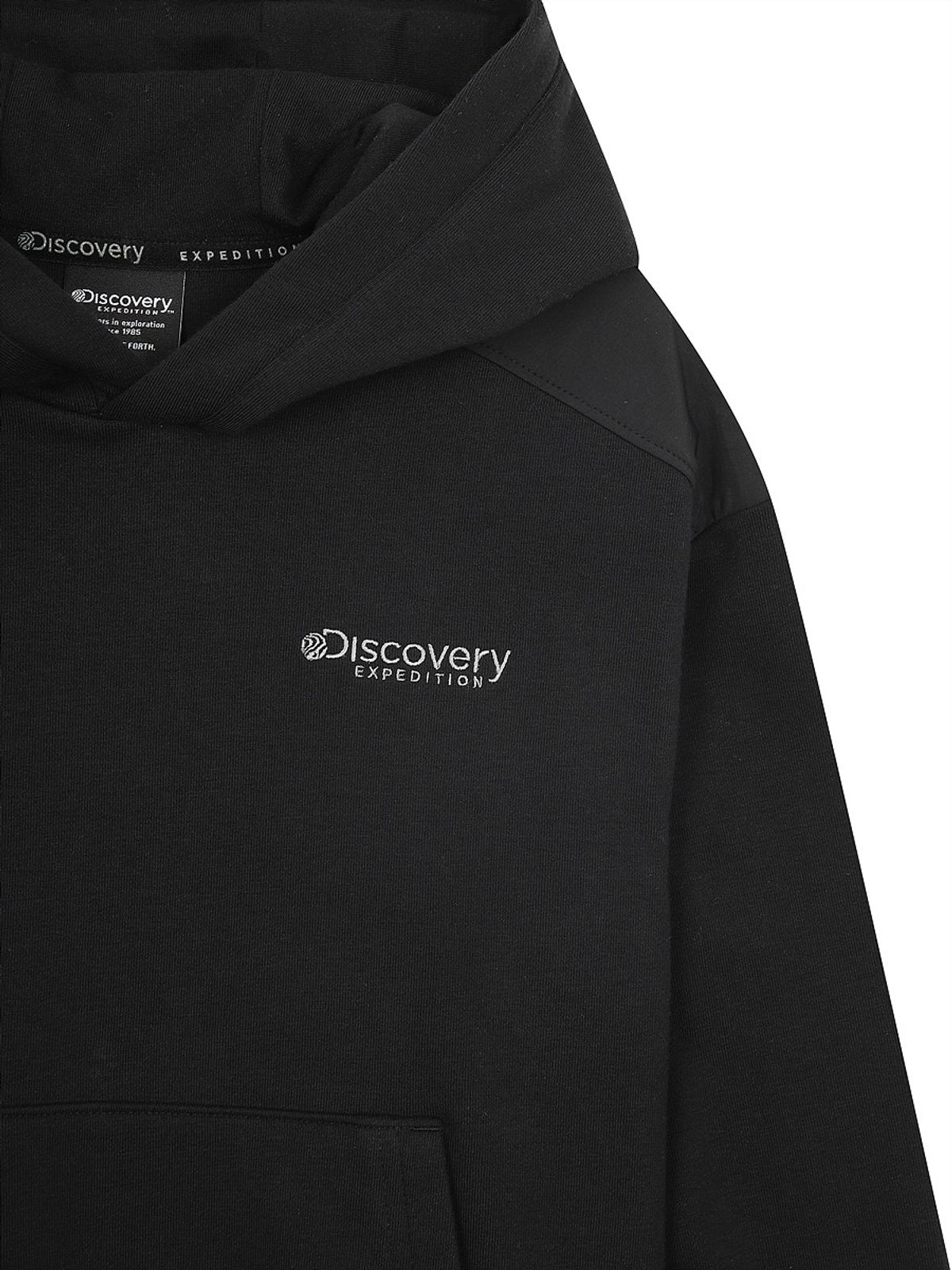 디스커버리 키즈(DISCOVERY KIDS) 키즈 하이브리드 후드티셔츠 (BLACK)