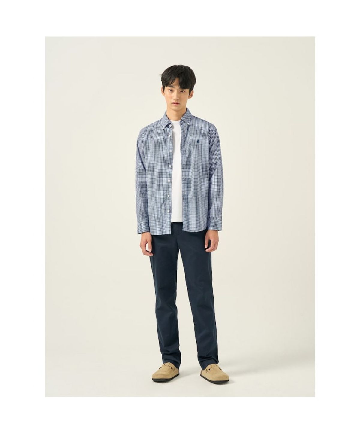 빈폴 멘(BEANPOLE MEN) 깅엄 체크 셔츠  그린