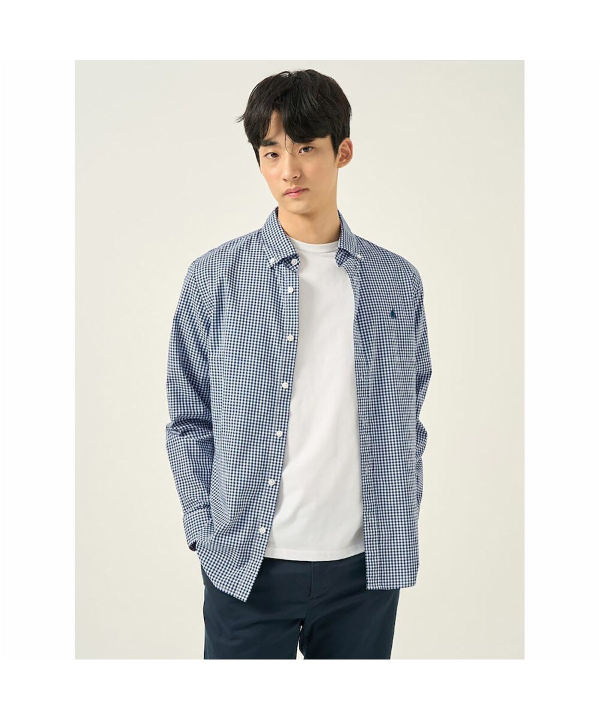 빈폴 멘(BEANPOLE MEN) 깅엄 체크 셔츠  그린