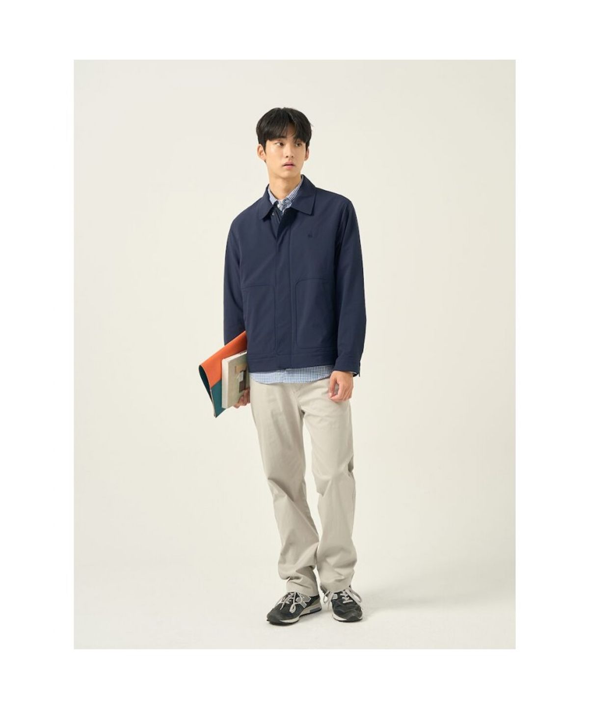 빈폴 멘(BEANPOLE MEN) 깅엄 체크 셔츠  로열 블루