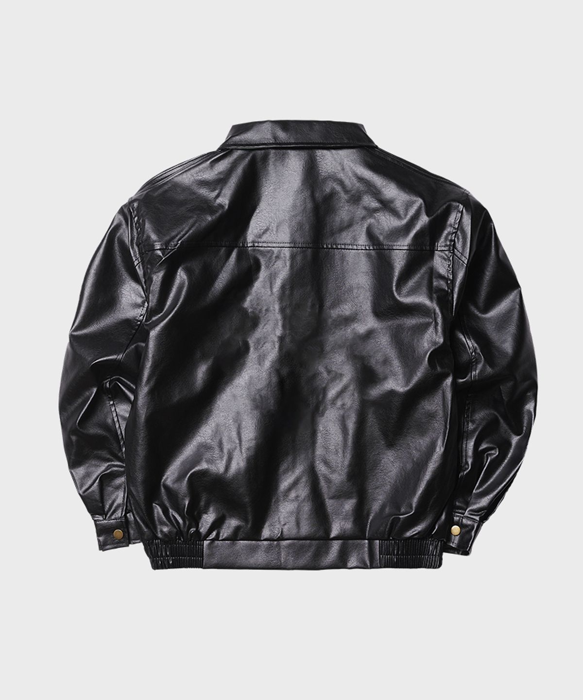 아티스트웨어(ARTISTWEAR) [2COLORS] 오버핏 블루종 비건 레더 자켓