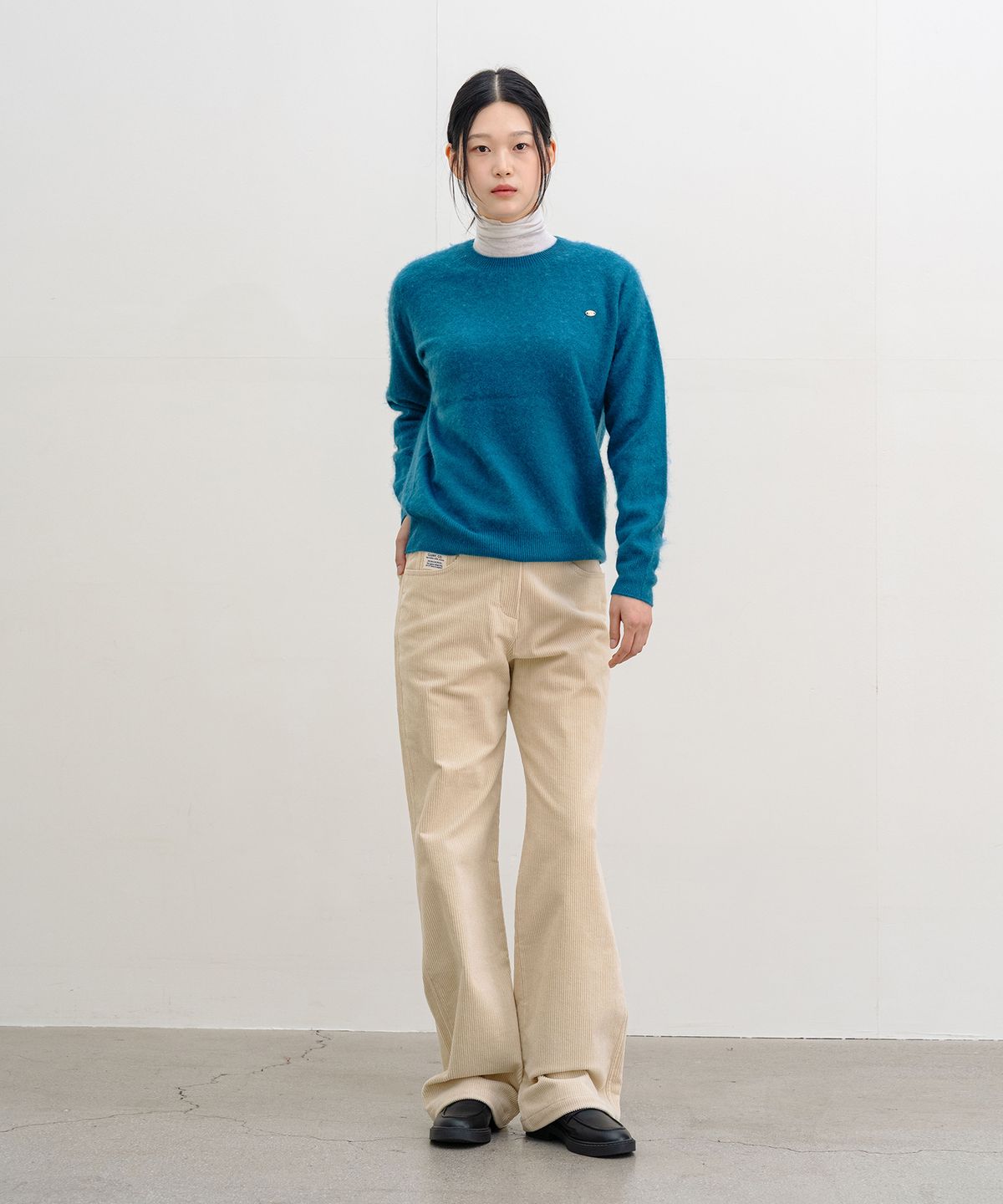 클루니(CLUNY) Fluffy Cashmere Wool Knit - Blue