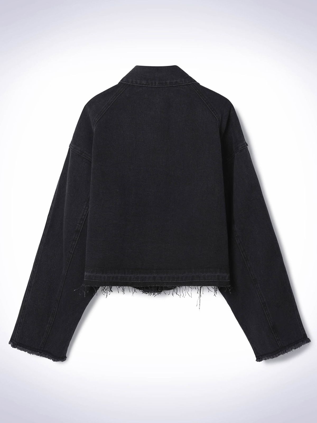 하우스공칠이씨(HAUS072C) CREASE RAGLAN JACKET BLACK