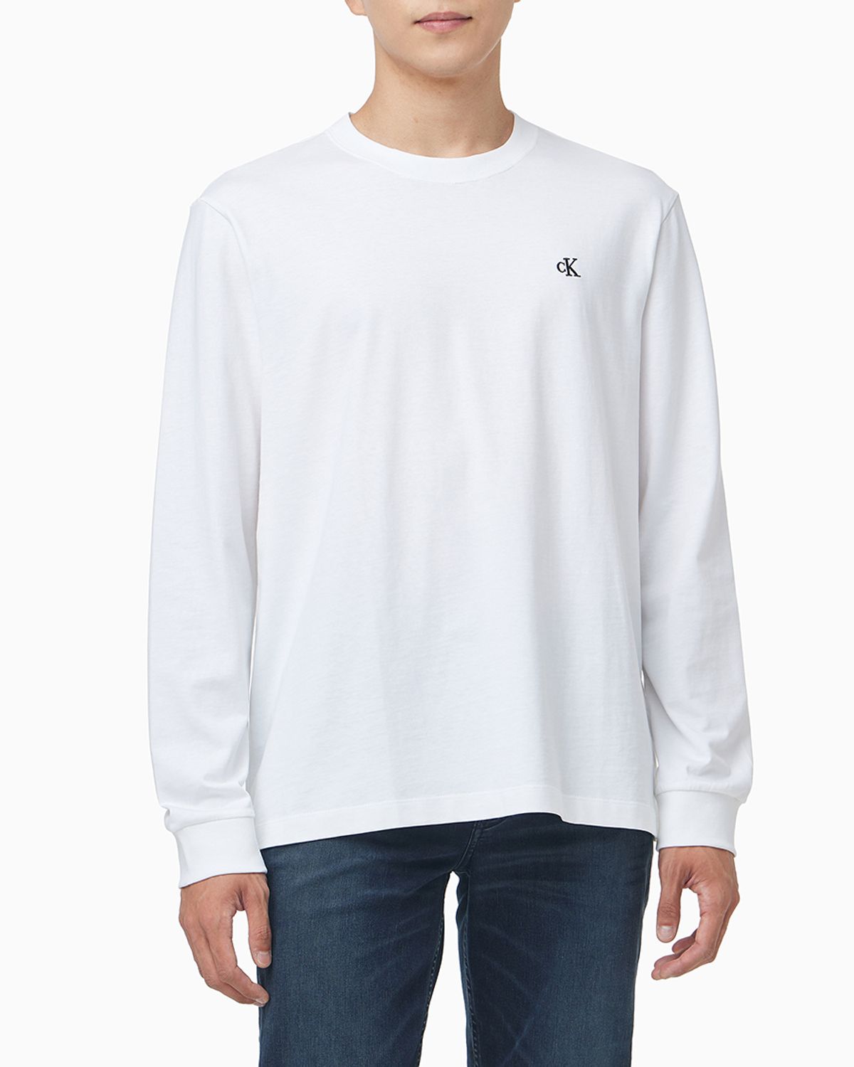 캘빈클라인 진(CALVIN KLEIN JEANS) 남성 이지핏 아카이브 로고 긴팔 티셔츠 4RD247G YAF