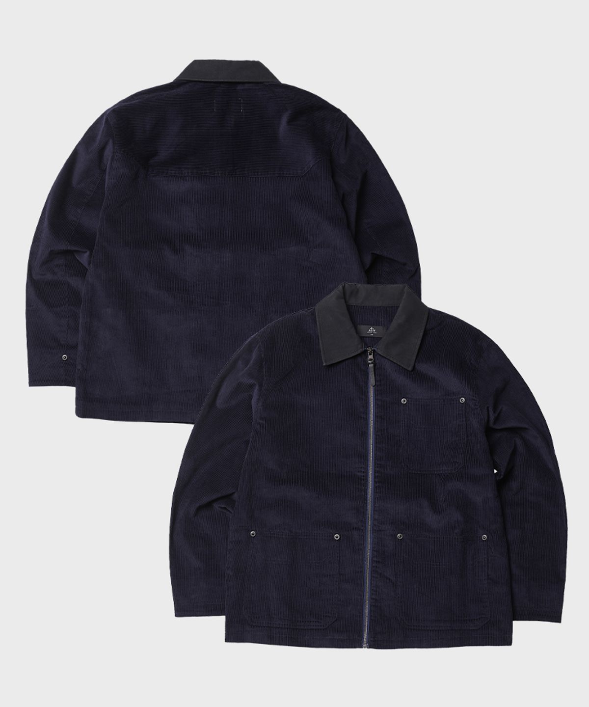 아티스트웨어(ARTISTWEAR) [2COLORS] 투톤 카라 코듀로이 워크자켓