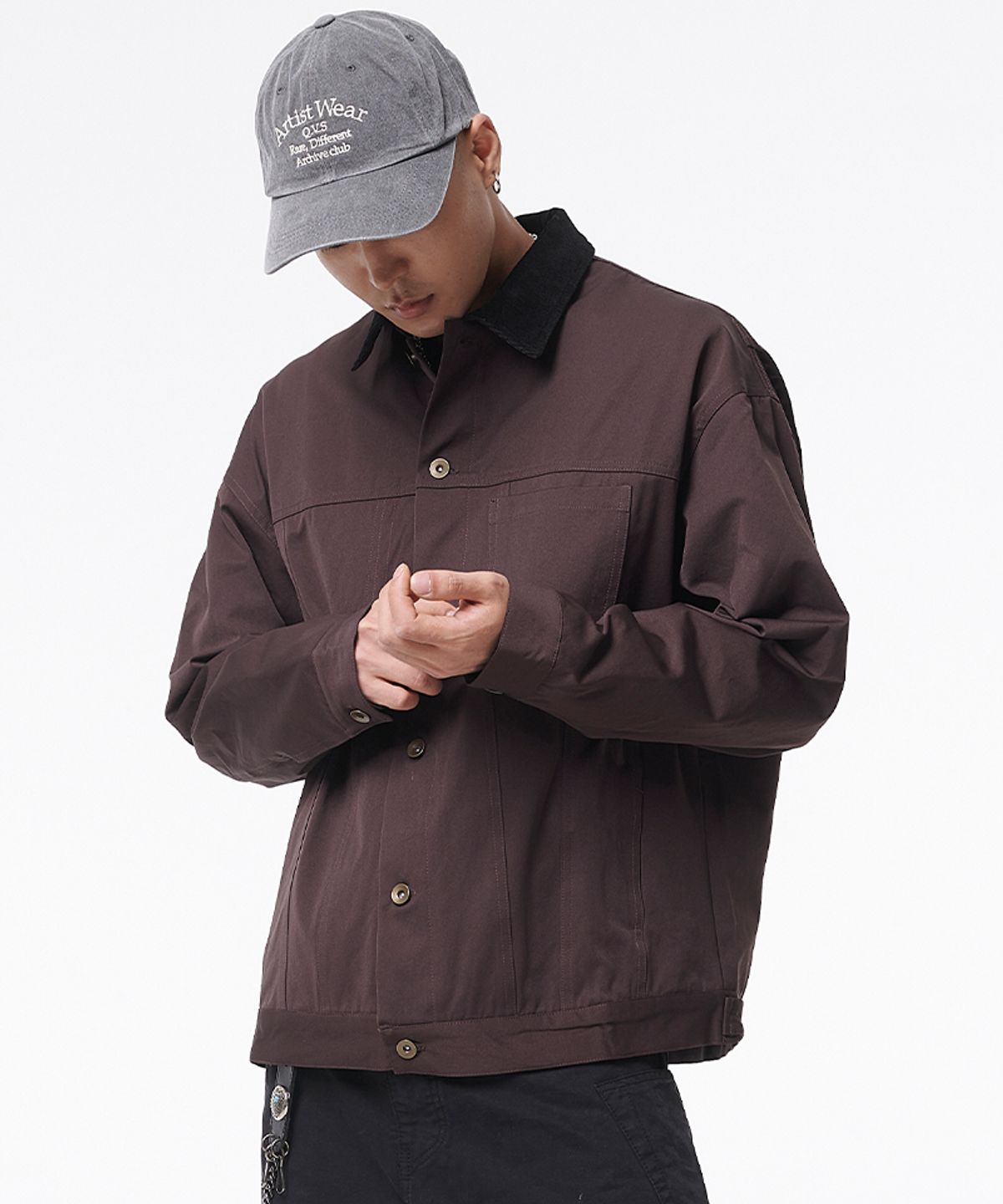 아티스트웨어(ARTISTWEAR) [3COLORS] 오버핏 트러커 워크자켓