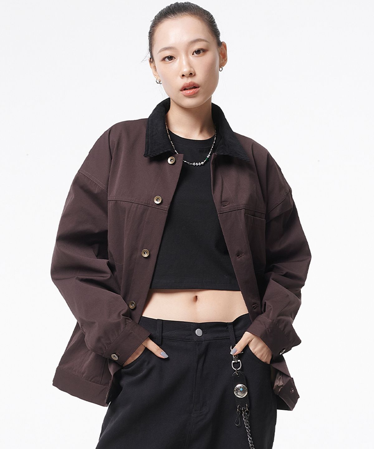 아티스트웨어(ARTISTWEAR) [3COLORS] 오버핏 트러커 워크자켓