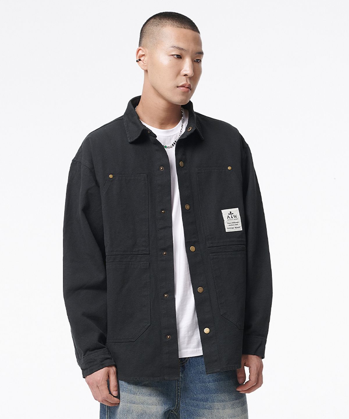 아티스트웨어(ARTISTWEAR) 빈티지 코튼 워크 셔츠 자켓