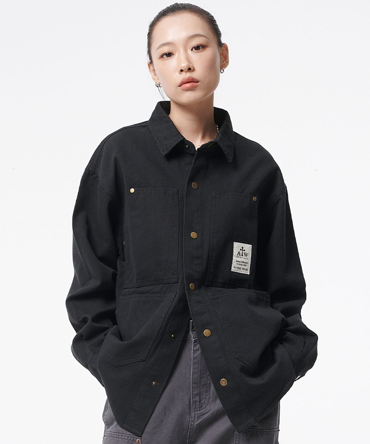 아티스트웨어(ARTISTWEAR) 빈티지 코튼 워크 셔츠 자켓