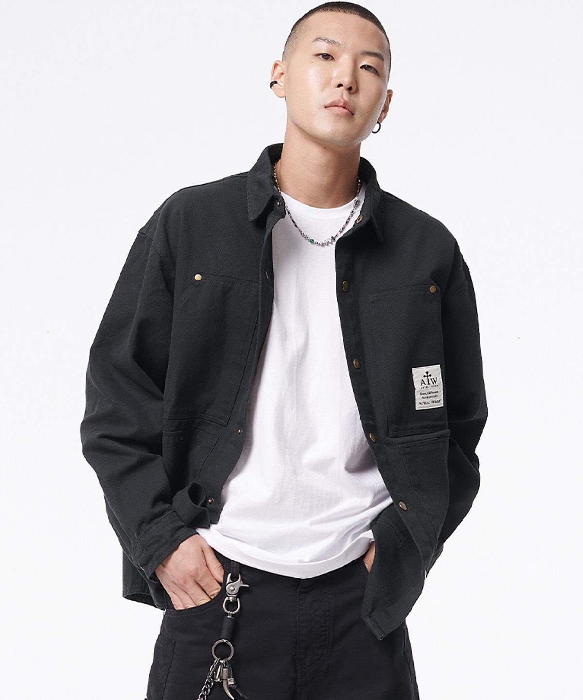 아티스트웨어(ARTISTWEAR) 빈티지 코튼 워크 셔츠 자켓