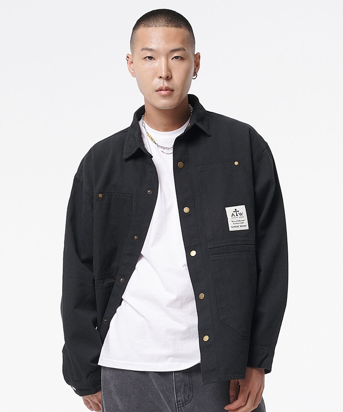 아티스트웨어(ARTISTWEAR) 빈티지 코튼 워크 셔츠 자켓