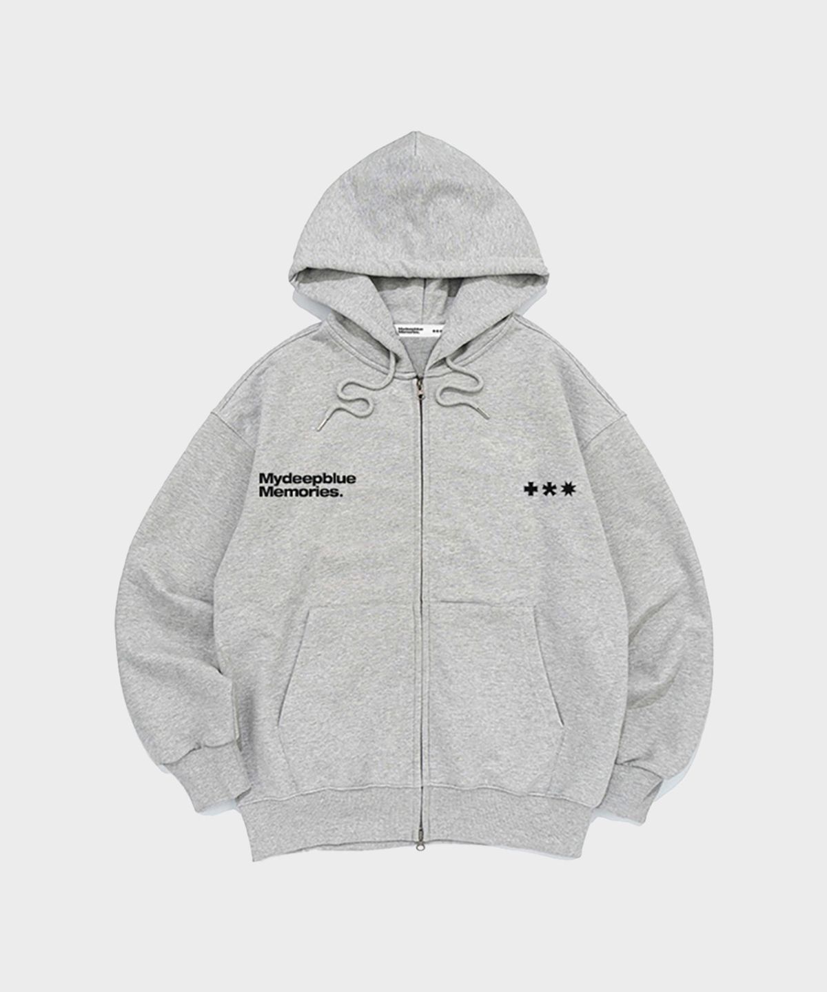 마이딥블루메모리즈(MY DEEP BLUE MEMORIES) (zp) MM SYMBOL LOGO 2WAY ZIP-UP (GREY)