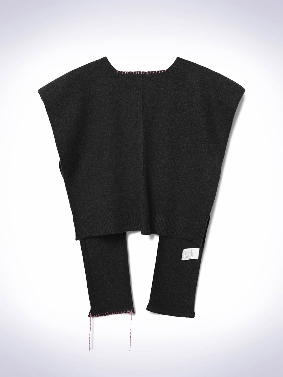 하우스공칠이씨(HAUS072C) BONA SHAWL KNIT DARK GREY