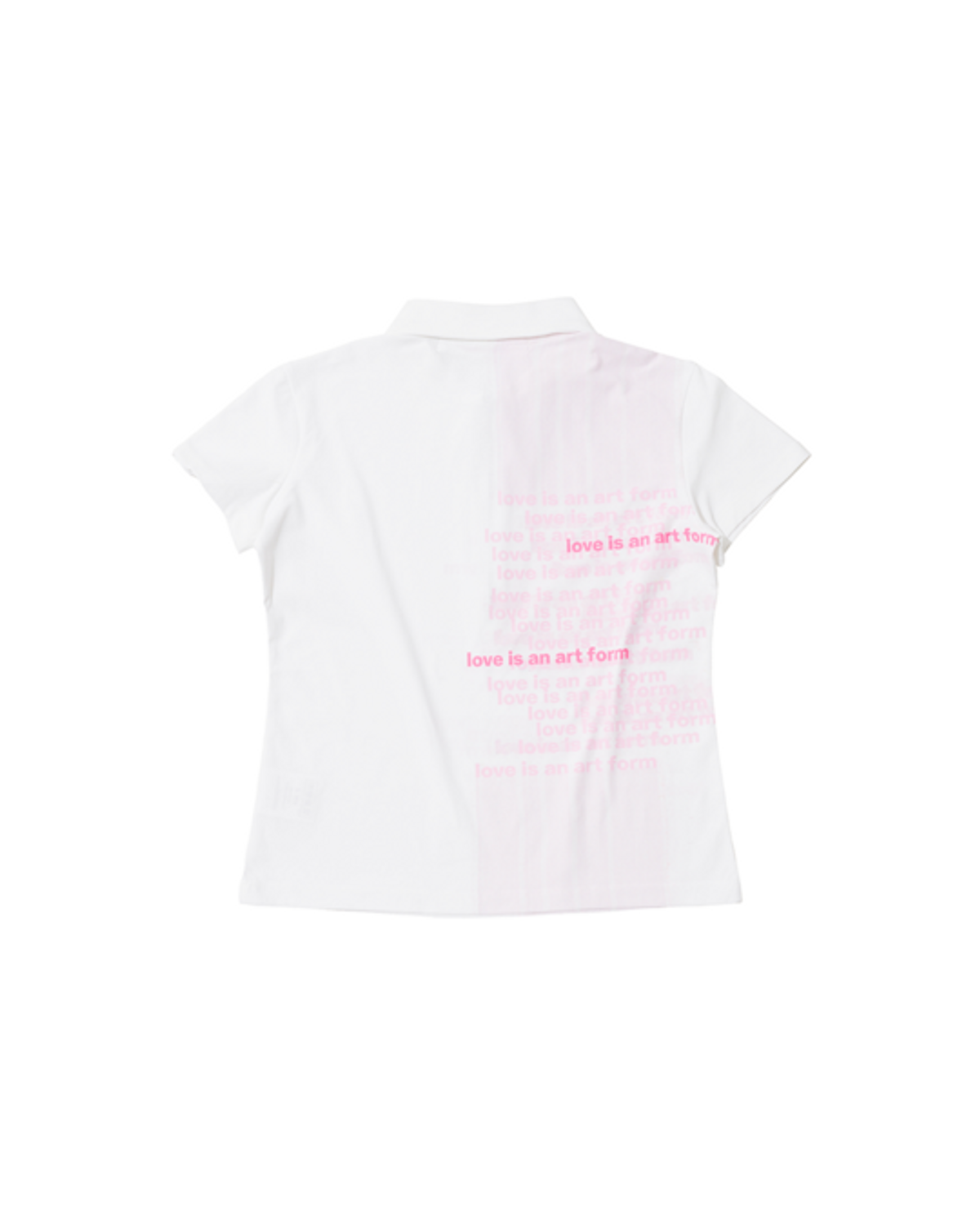 더뮤지엄비지터(THEMUSEUMVISITOR) BLUR TYPO PK T-SHIRT (WHITE)