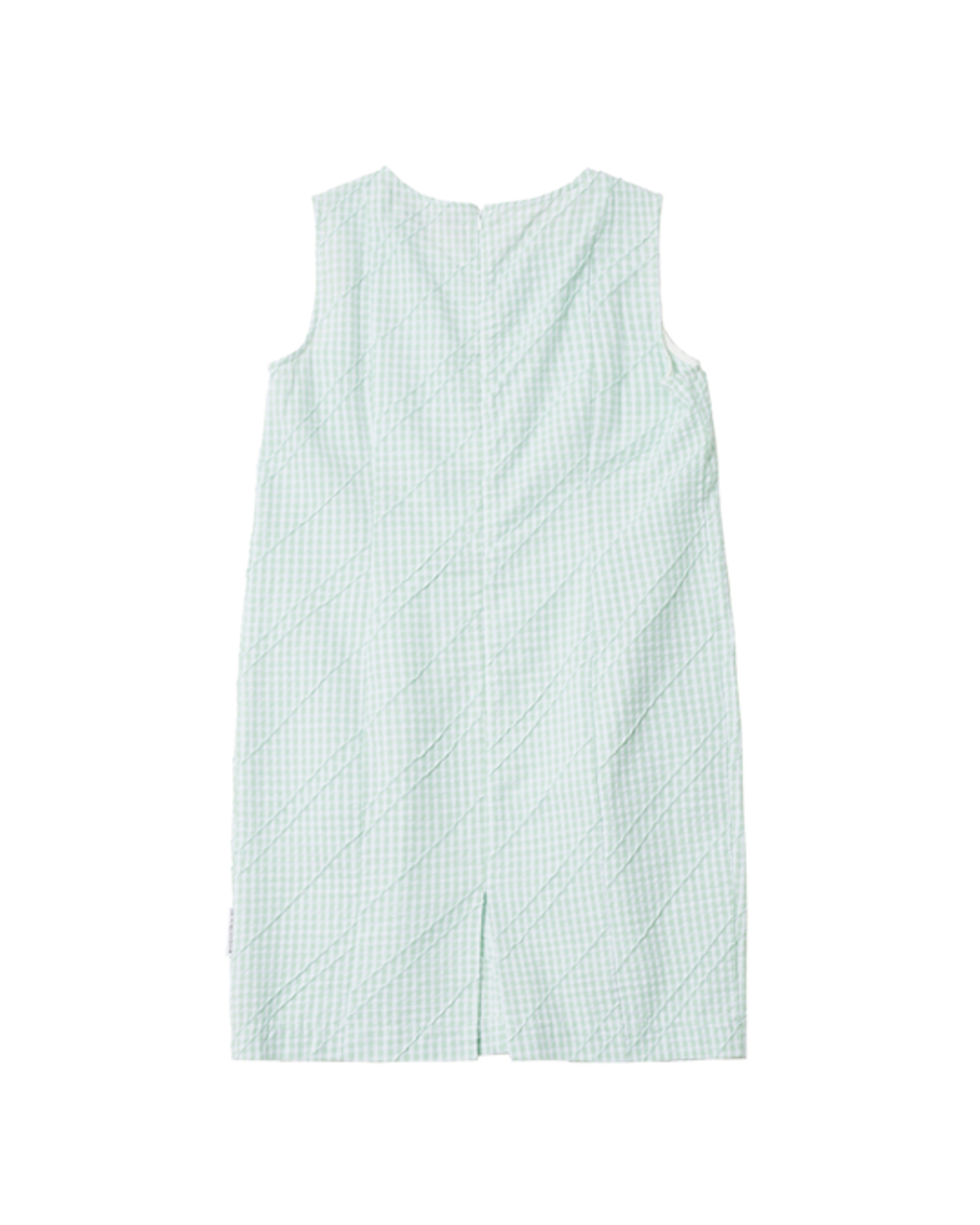 더뮤지엄비지터(THEMUSEUMVISITOR) PINTUCK CHECK SLEEVELESS ONE PIECE (MINT)