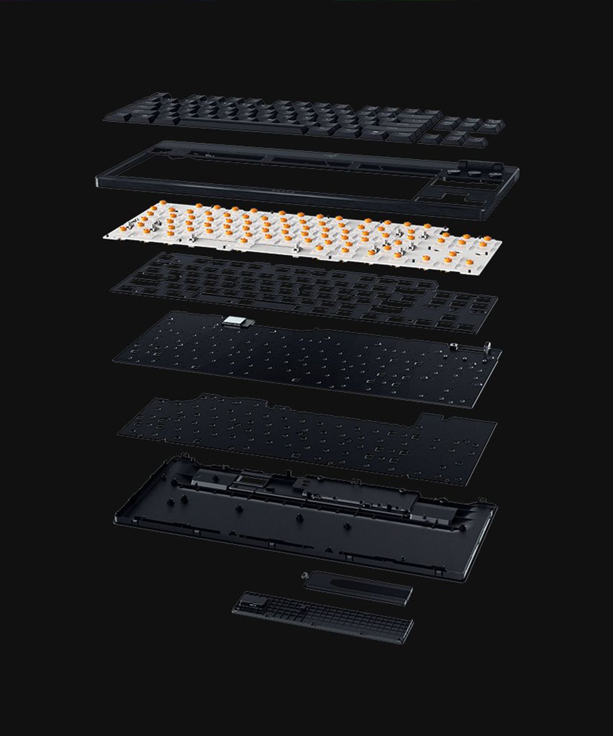레이저(RAZER) BlackWidow V4 Low profile TKL HyperSpeed Orange US 무선 게이밍 키보드