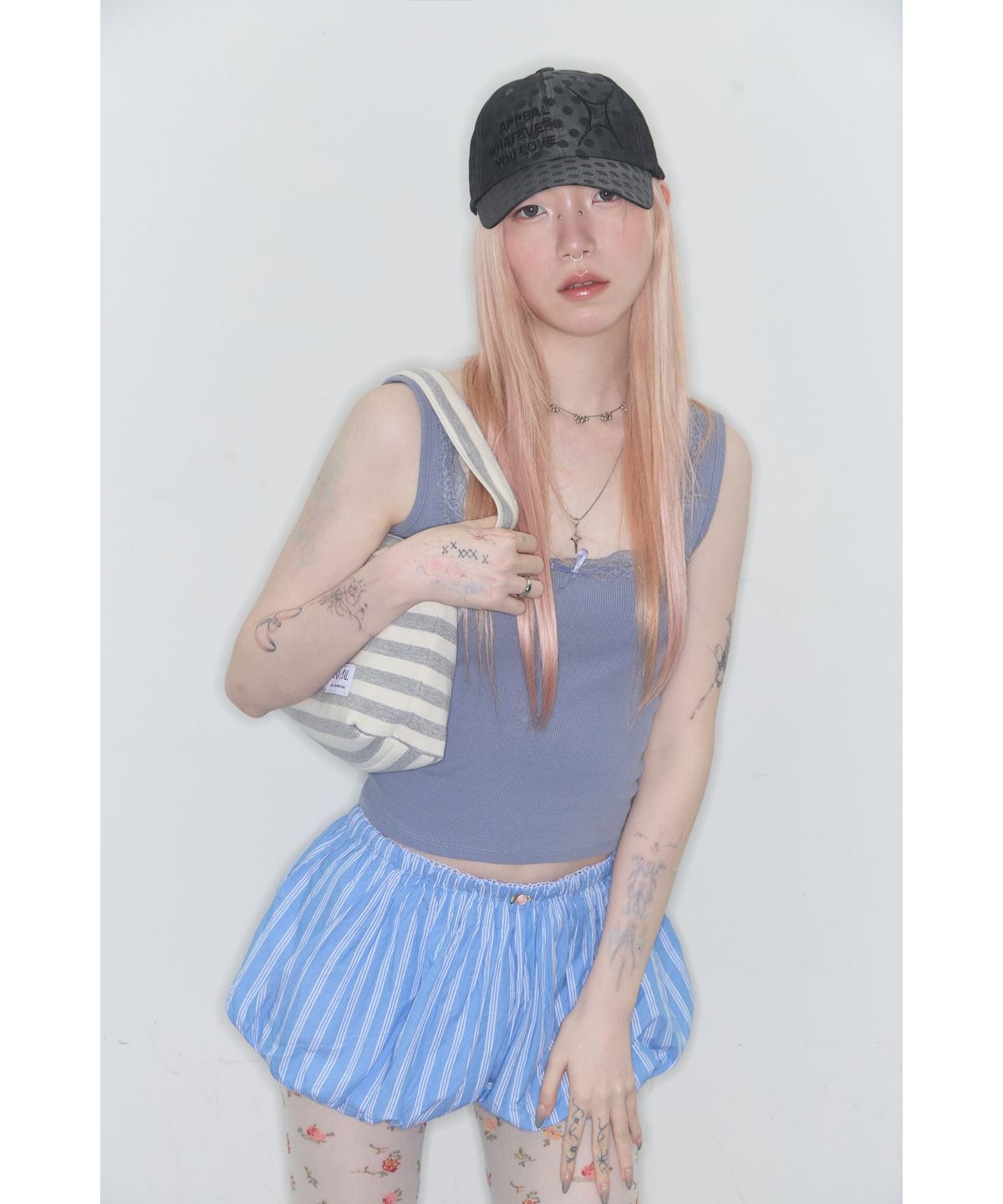포어필(FOR APPEAL) 러브 볼캡 도트 차콜