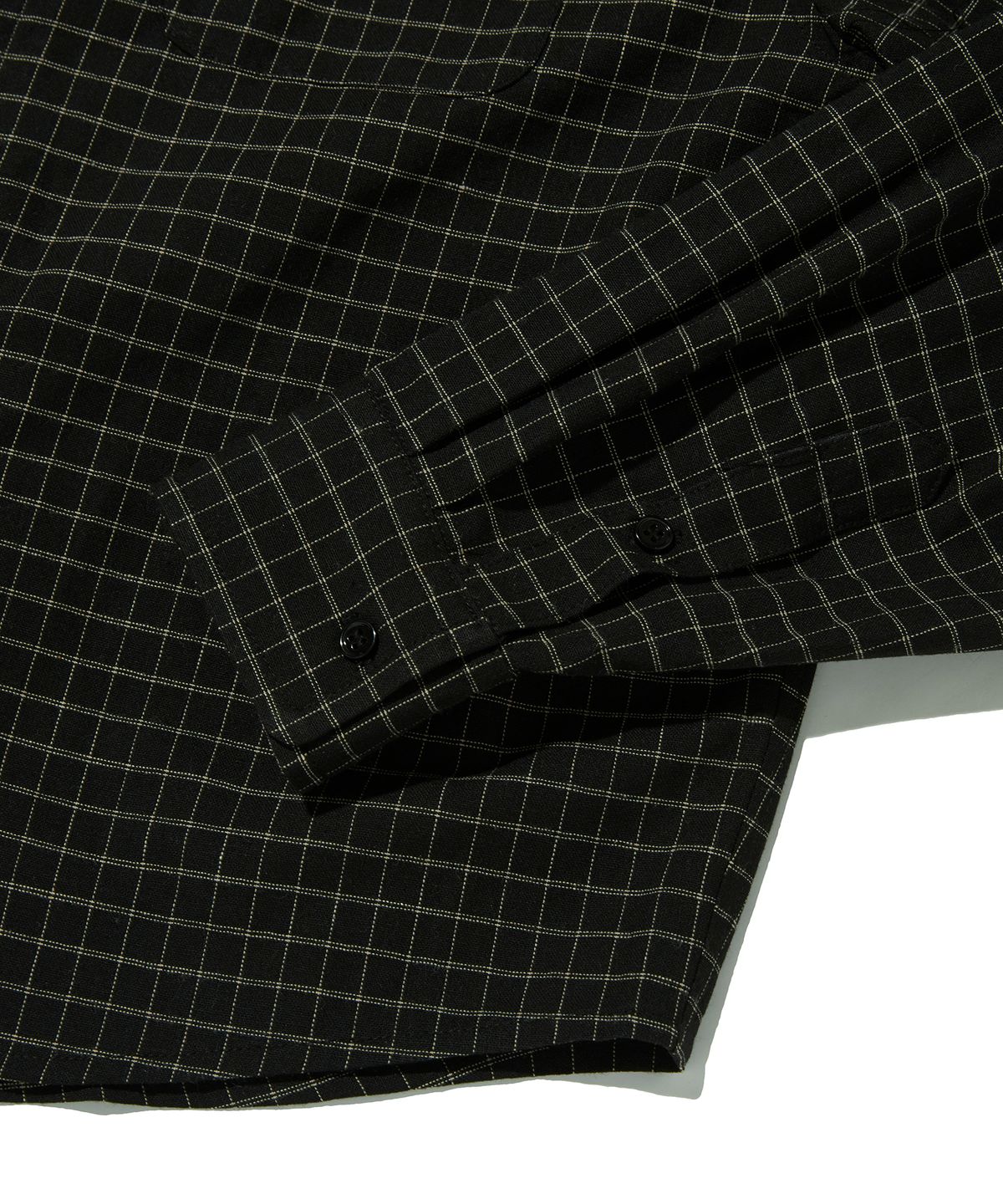 스웨이드(SUADE) CROPPED CHECK SHIRT [BLACK]
