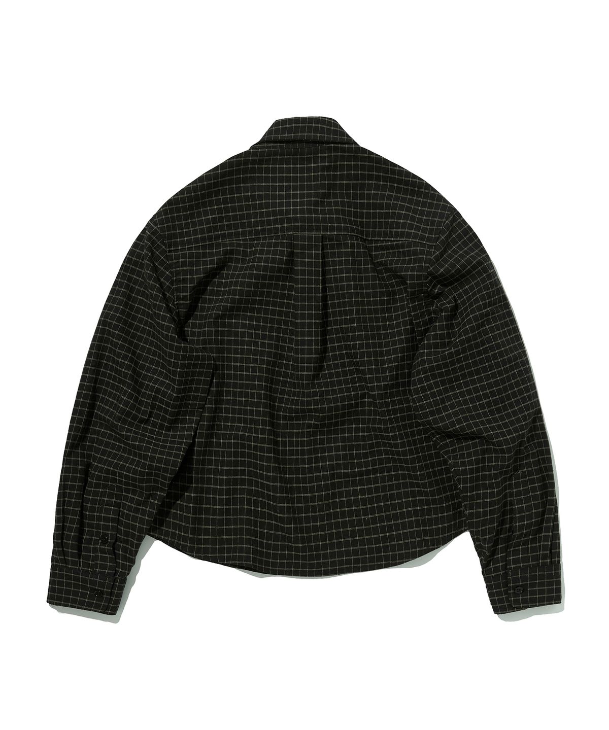 스웨이드(SUADE) CROPPED CHECK SHIRT [BLACK]