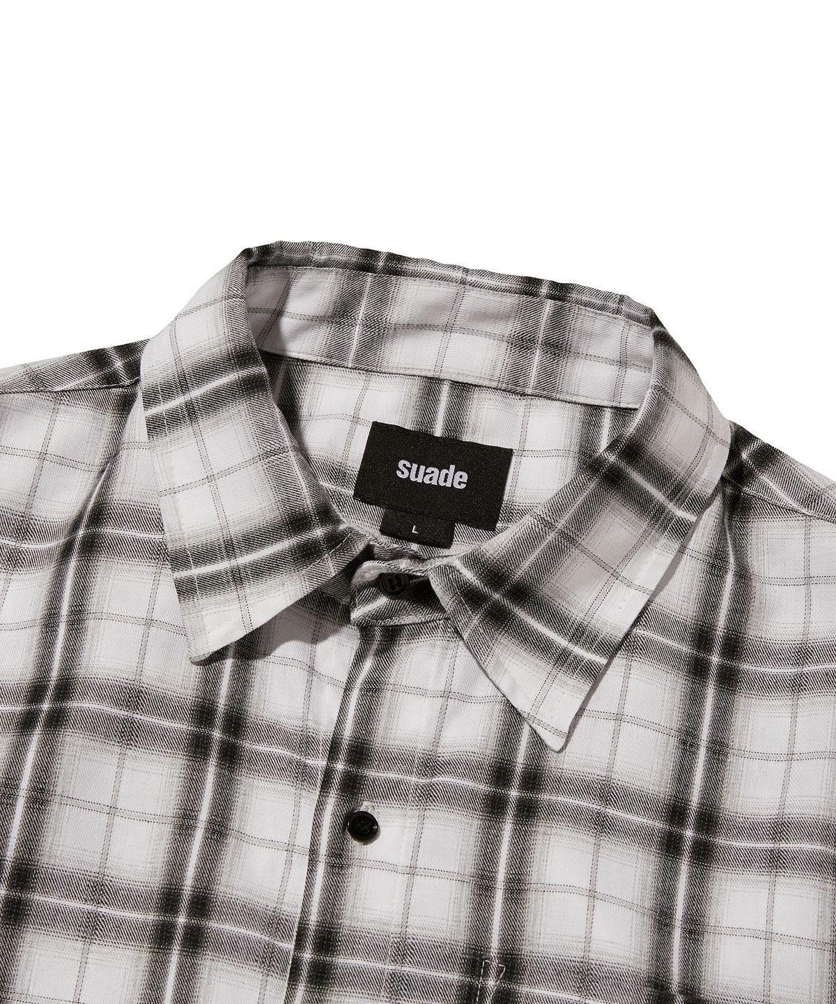 스웨이드(SUADE) CROPPED CHECK SHIRT [WHITE]