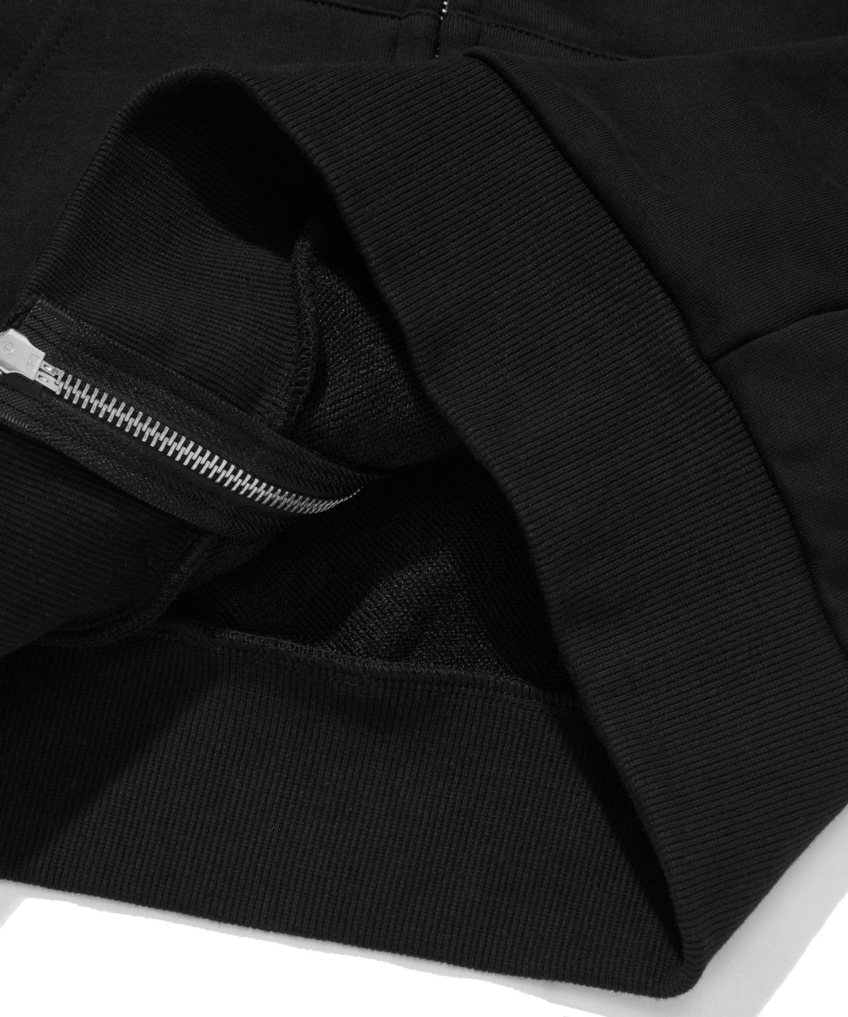 스웨이드(SUADE) NORMAL HOOD ZIP UP [BLACK]