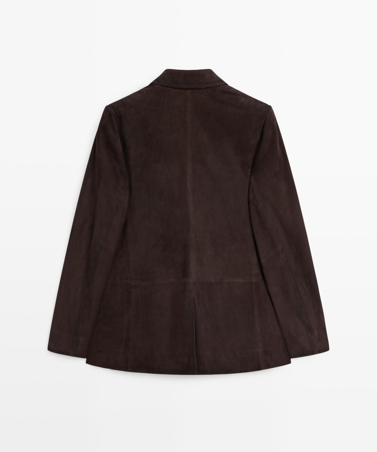 마시모두띠(MASSIMO DUTTI) 스웨이드 레더 블레이저