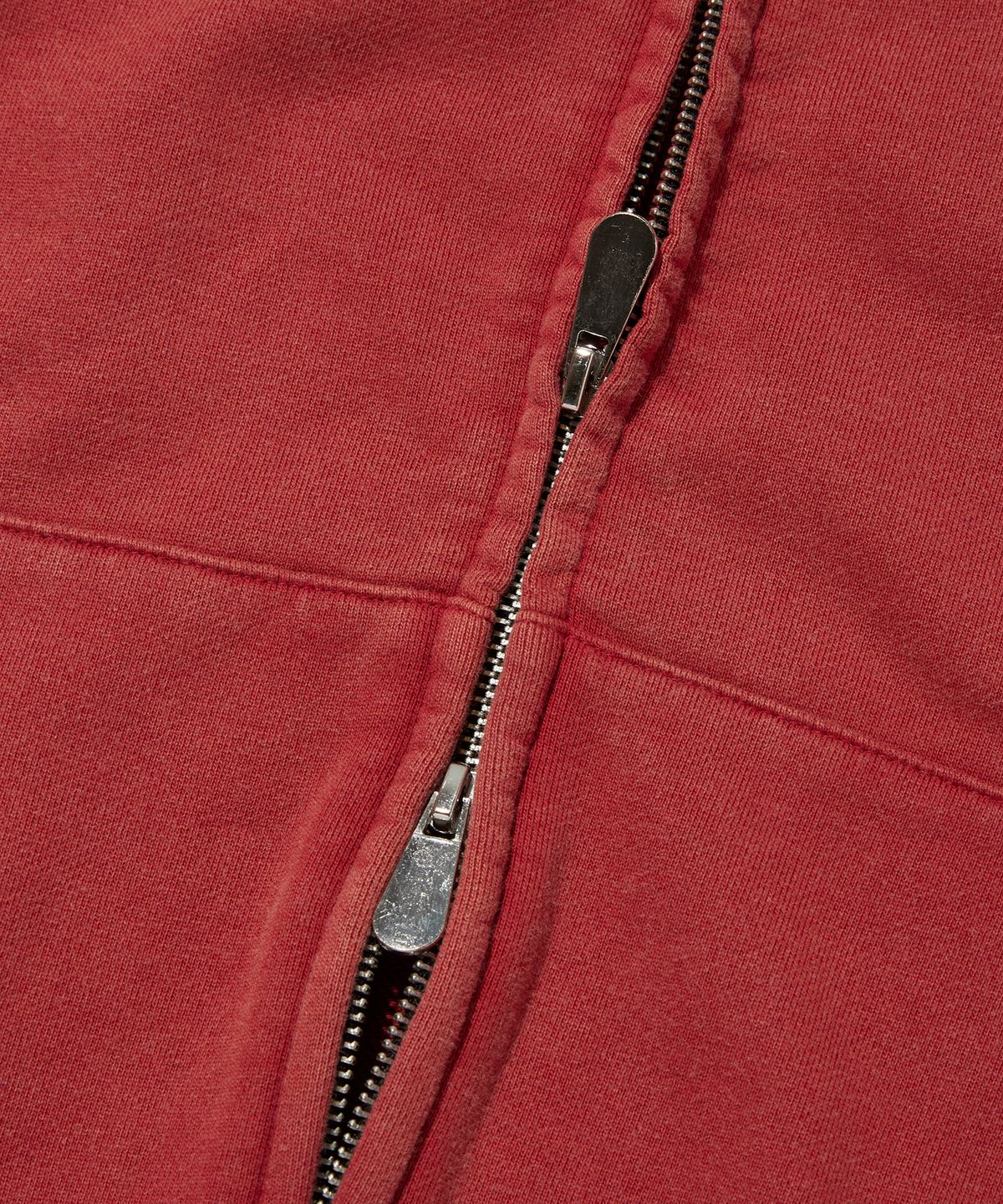 스웨이드(SUADE) CROPPED WASHED HOOD ZIP UP [RED]