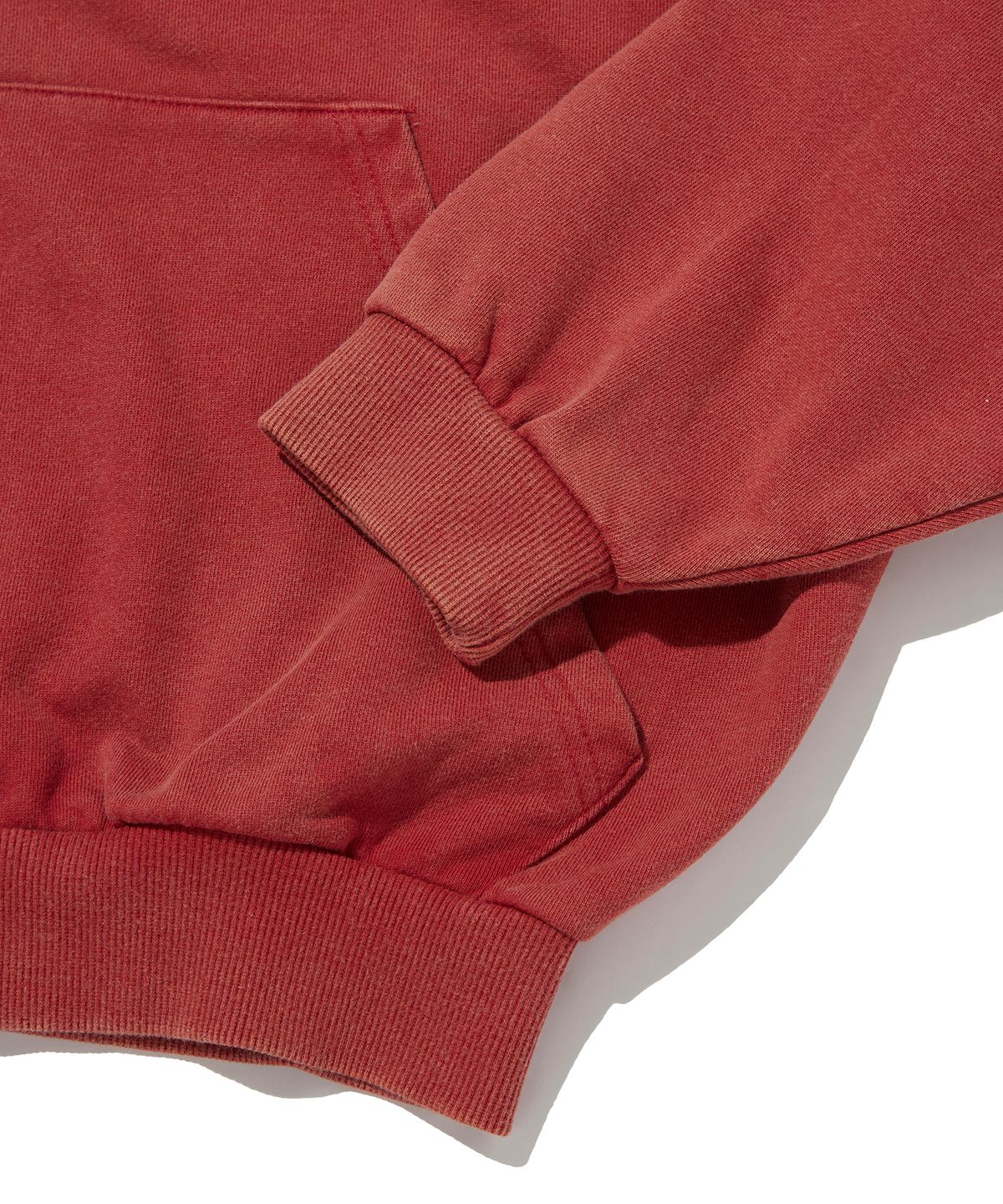 스웨이드(SUADE) CROPPED WASHED HOOD ZIP UP [RED]