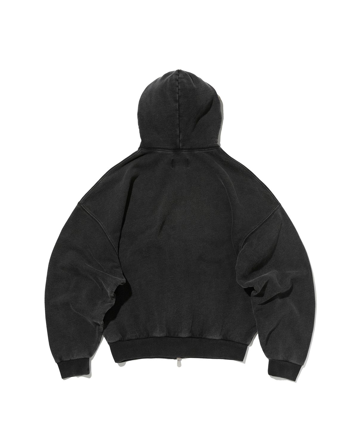 스웨이드(SUADE) CROPPED WASHED HOOD ZIP UP [WASHING BLACK]