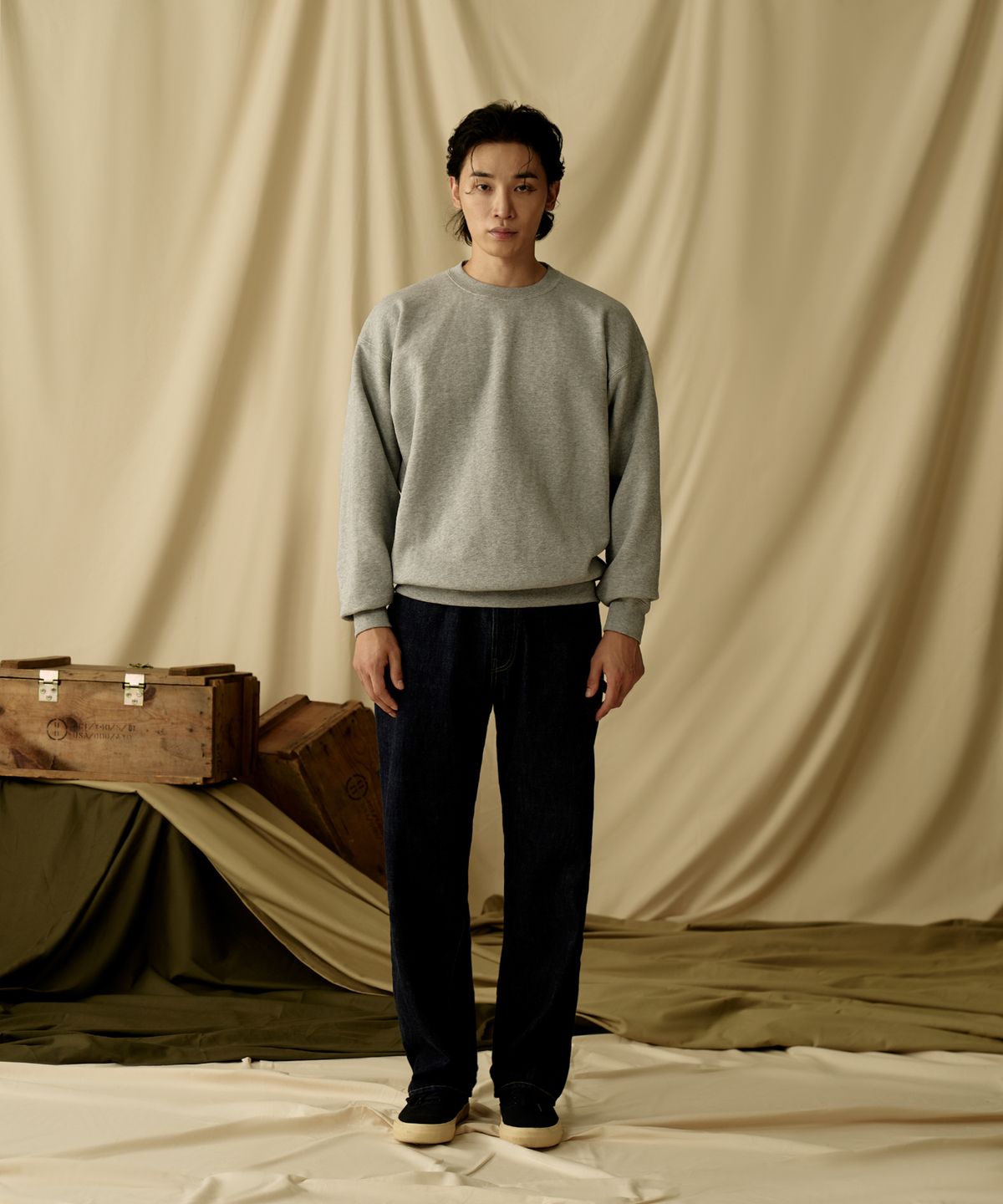 브론슨(BRONSON) 17.5oz Basic Sweatshirt KR Ver. Navy