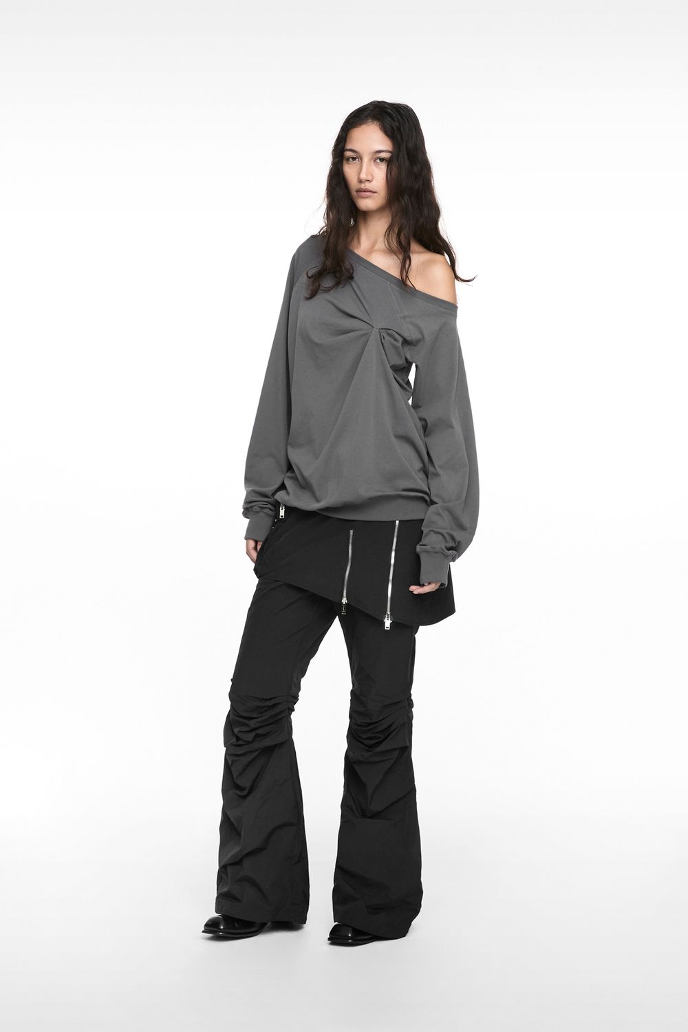 nache トップス MUSINSA | NACHE PINCHED LONG SLEEVE CHARCOAL