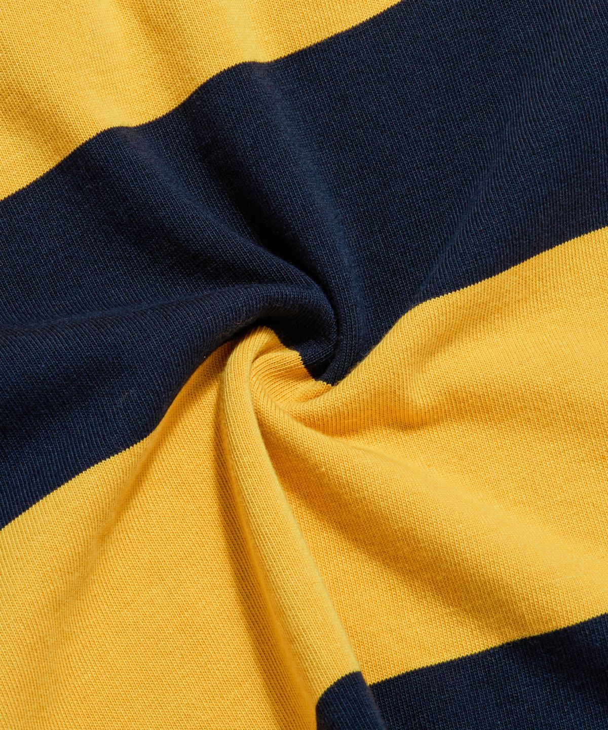 브론슨(BRONSON) Classic Fit Striped Jersey Rugby Shirt Yellow/Navy