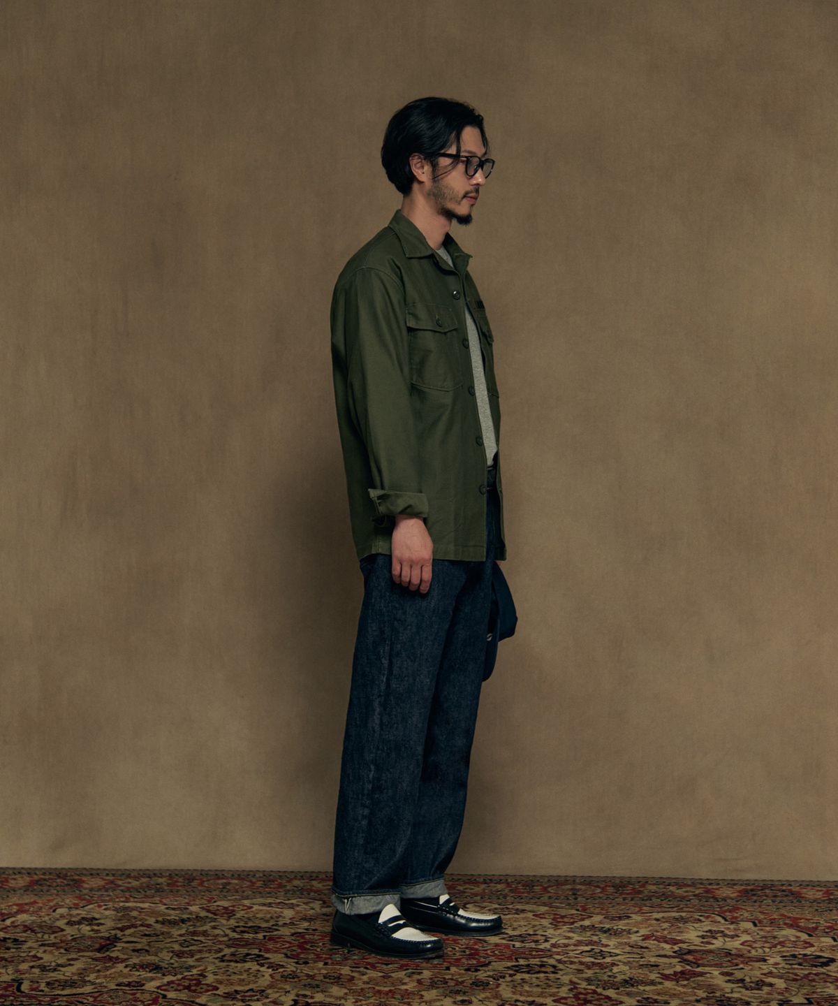 브론슨(BRONSON) Vietnam War US Army OG-107 Fatigue Utility Shirt