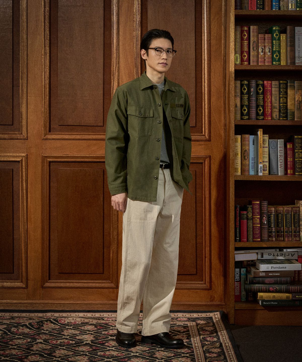 브론슨(BRONSON) Vietnam War US Army OG-107 Fatigue Utility Shirt