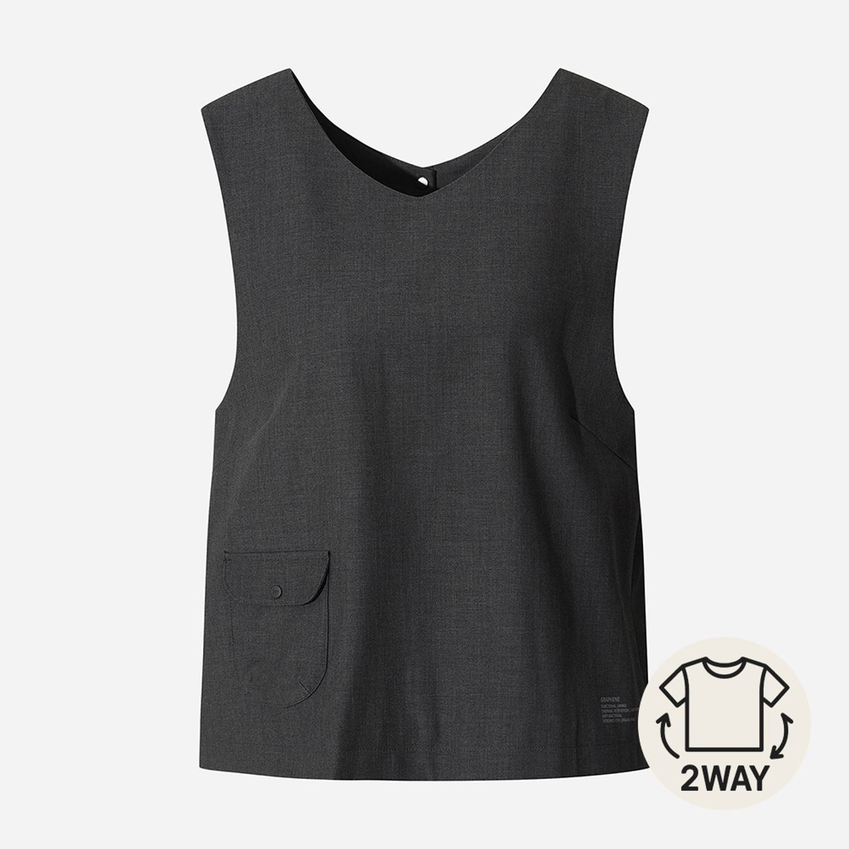 디오디(DOD) 어반스루 슬리브리스 여자(GREY)