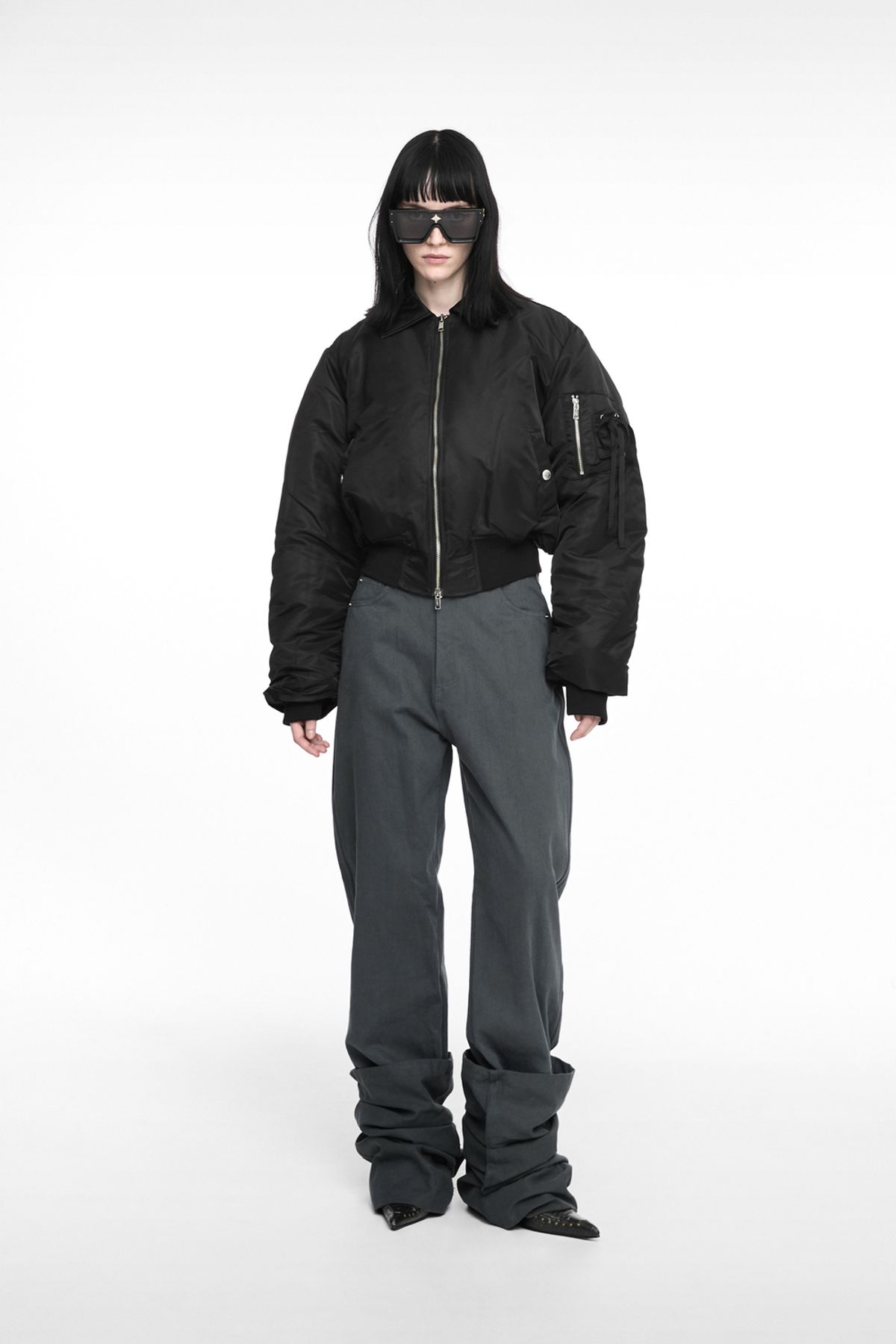 나체(NACHE) REVERSE COTTON PANTS CHARCOAL