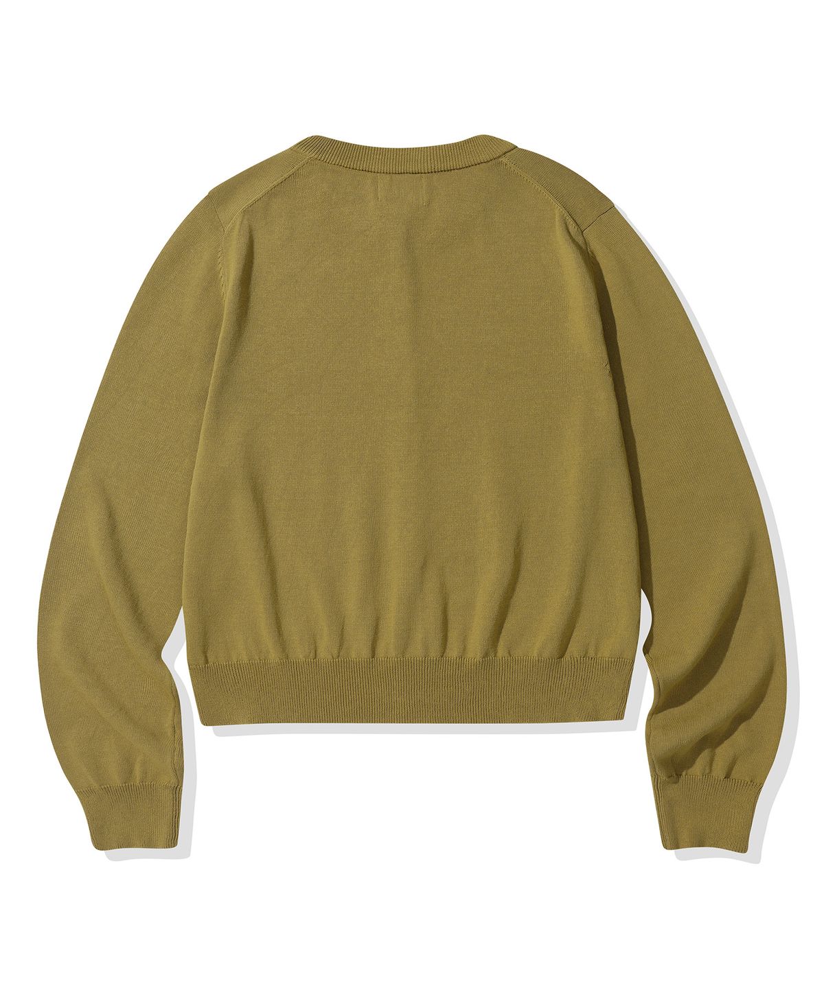 코드그라피(CGP) (우먼) 스몰 스퀘어 로고 코튼 니트 가디건_올리브