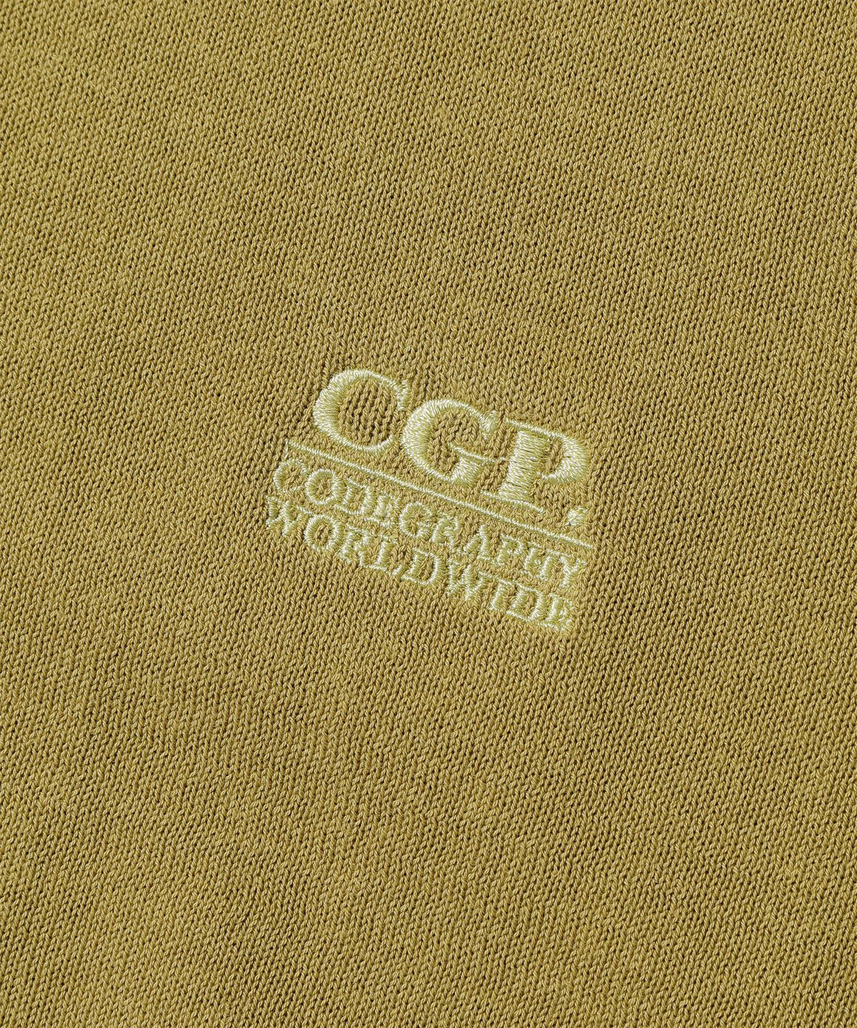 코드그라피(CGP) (우먼) 스몰 스퀘어 로고 코튼 니트 가디건_올리브