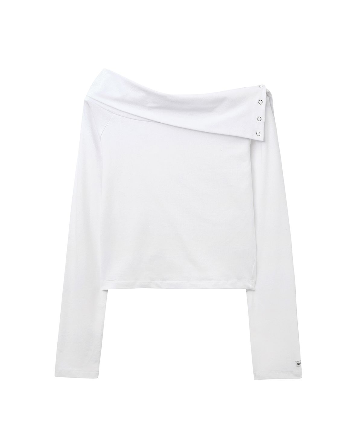 렌세(RENSE) Snap Off Long Sleeve Tee White