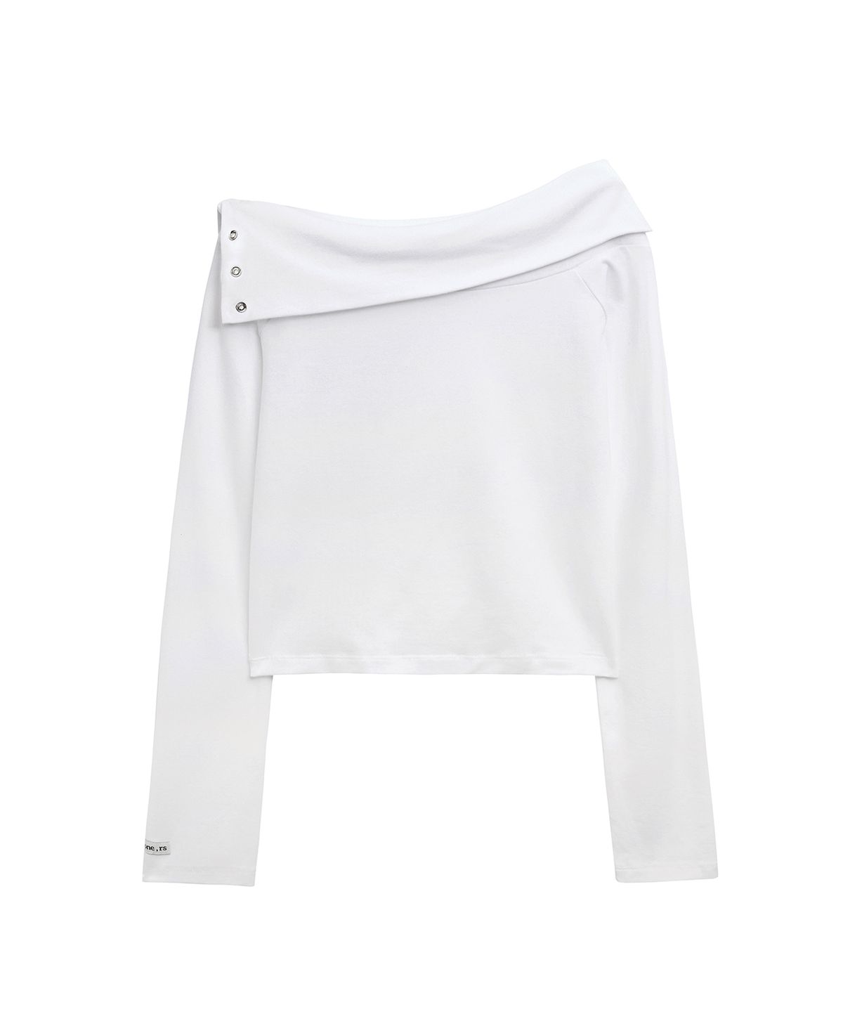 렌세(RENSE) Snap Off Long Sleeve Tee White