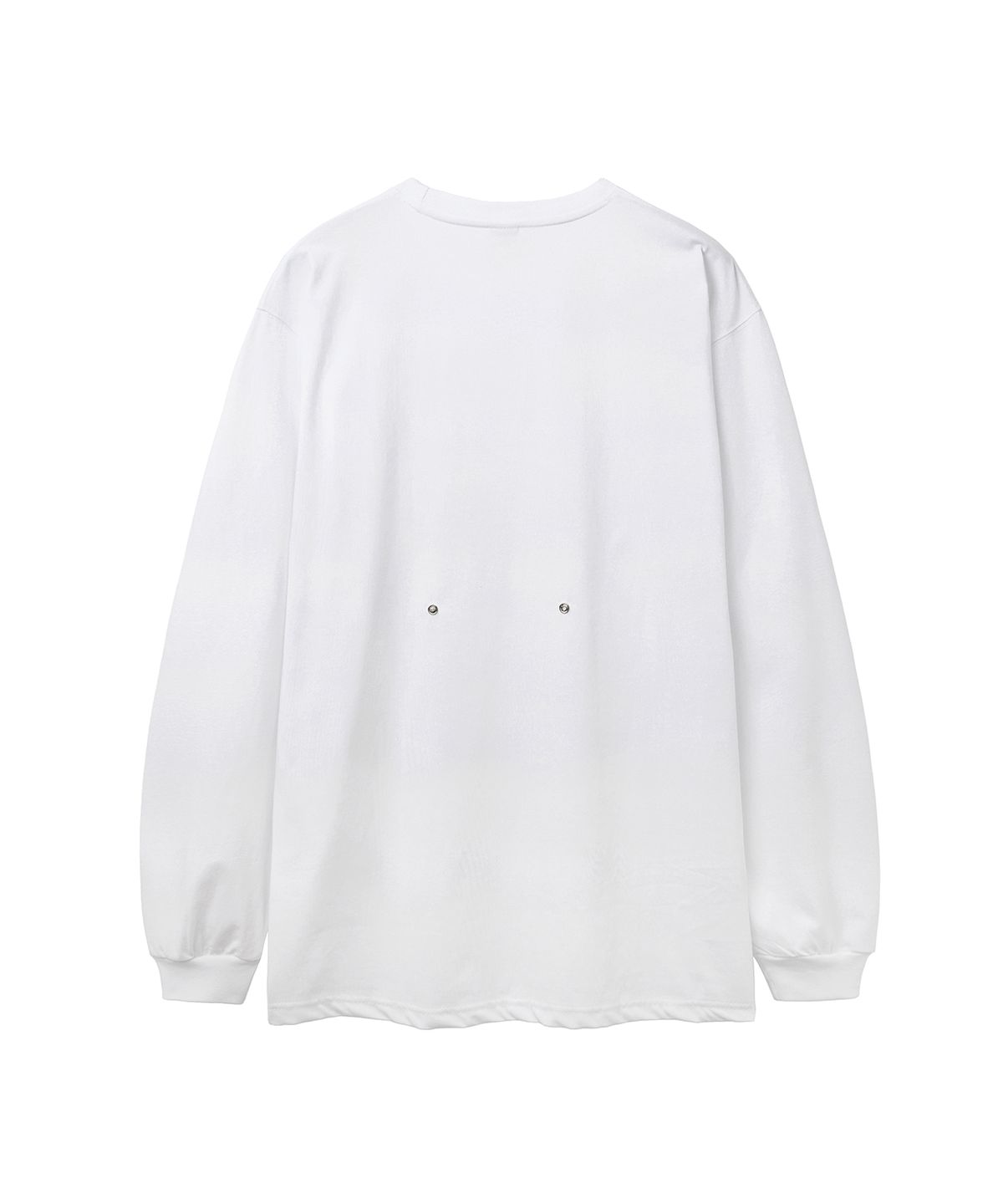 렌세(RENSE) Snap Button Oversize Tee White