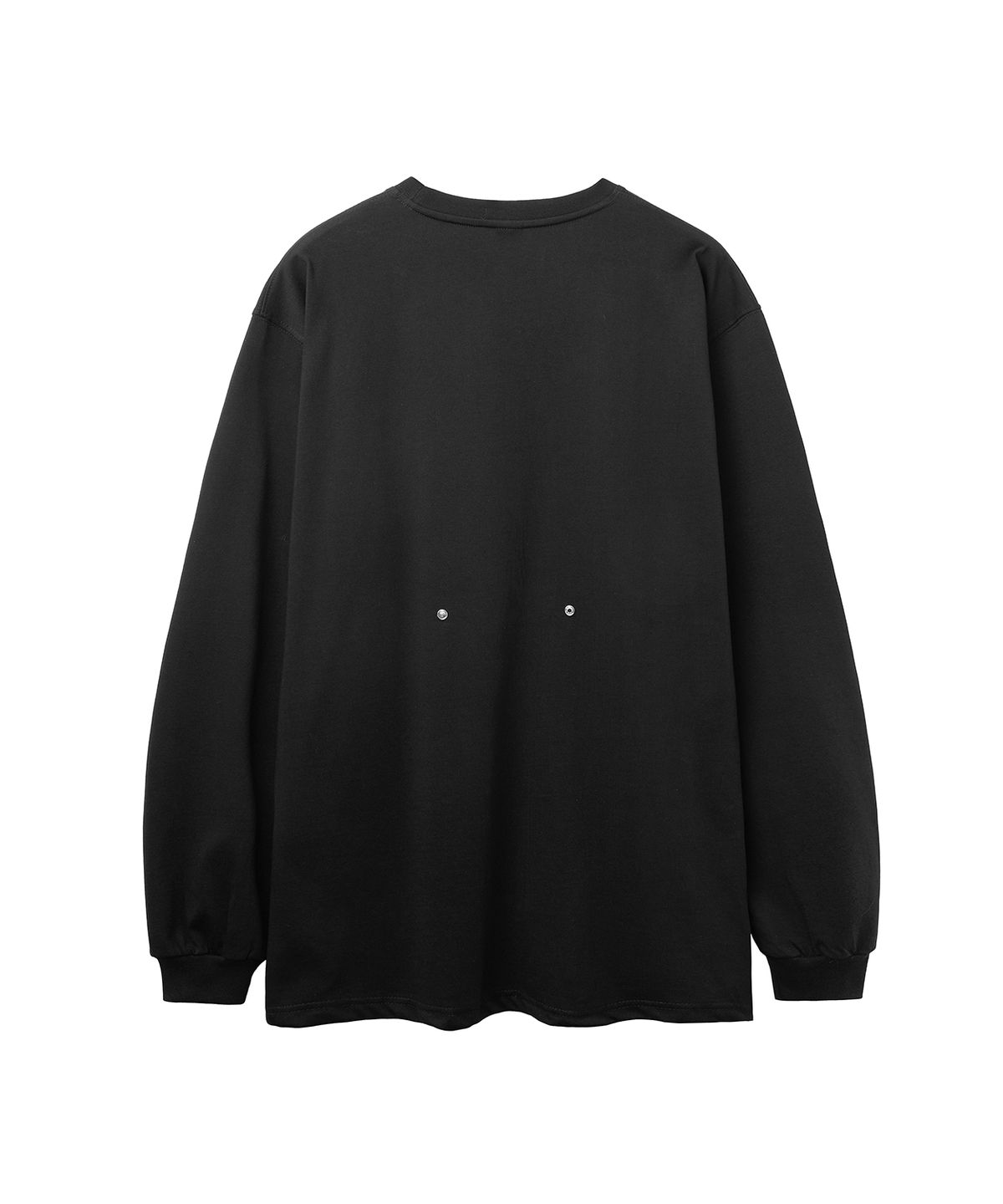 렌세(RENSE) Snap Button Oversize Tee Black