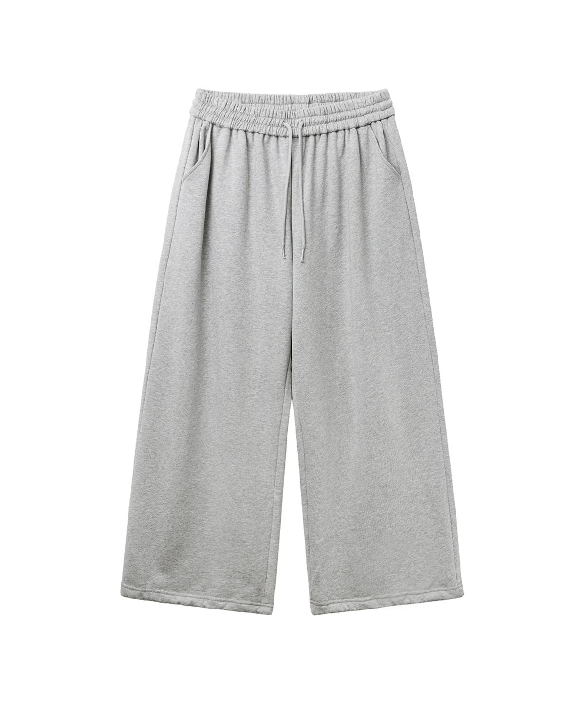 렌세(RENSE) Belt Sweatpants Set Melange Gray