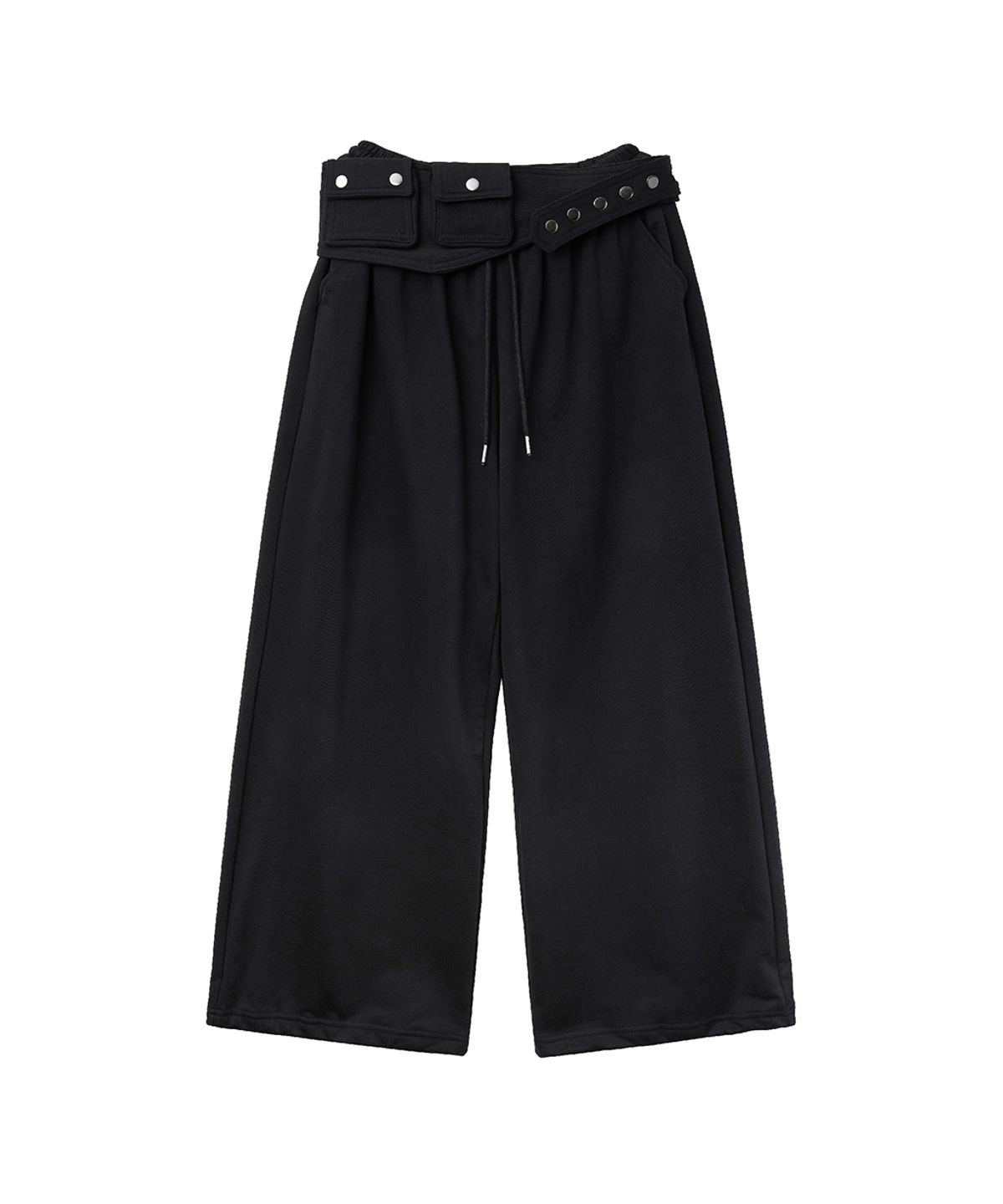 렌세(RENSE) Belt Sweatpants Set Black