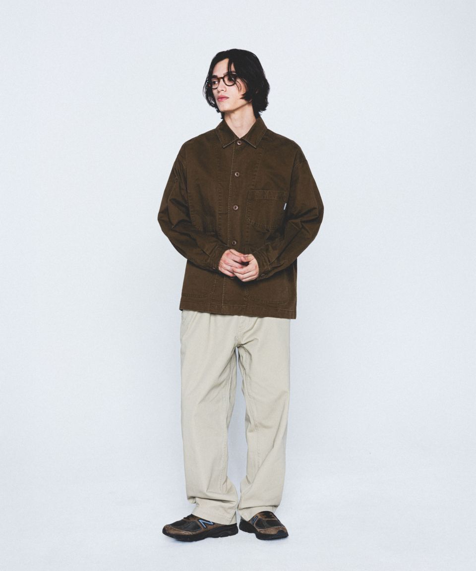 MUSINSA | ESPIONAGE French Wide Work Jacket (Moleskin) Washed Blue